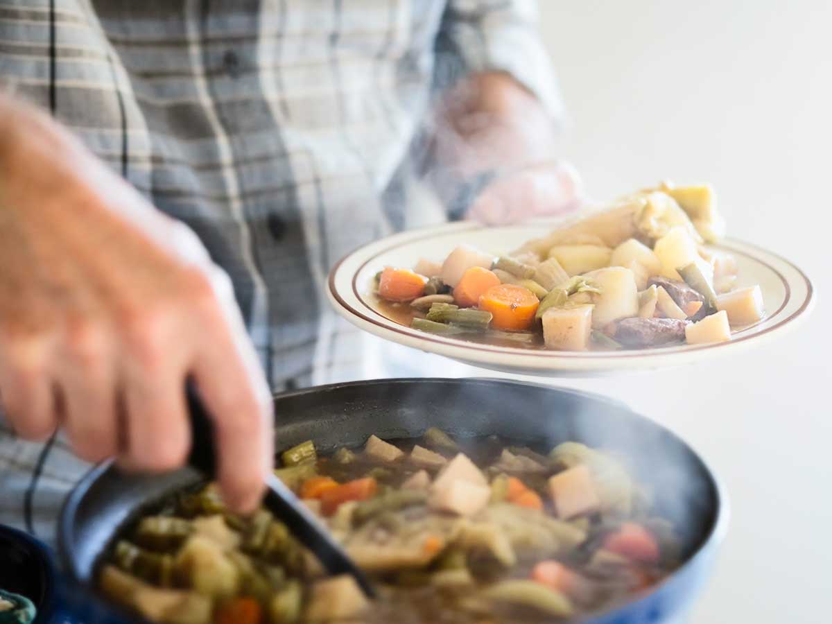 Zubereitung einer ausgewogenen Mahlzeit
